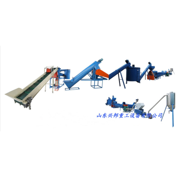 Automatic PET bottle crushing and washing production line